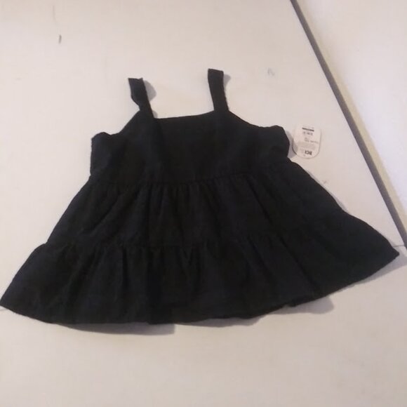 Wonder Nation girls size 18 (XXL) black ruffly tiered tank - Picture 9 of 16